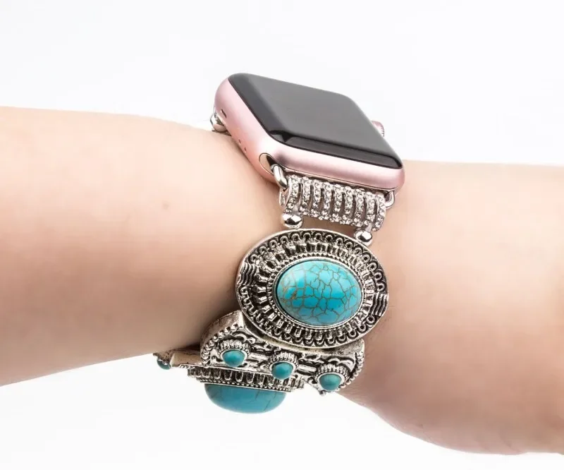 Jewelry Belt for Apple Watch Band 49mm 46mm 45mm 41mm 44mm 42mm 40mm Women Beaded Wristband for iWatch Ultra 10 9 8 7 6 5 4 3 SE