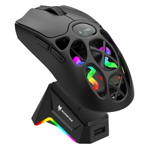 Imagen 2 del producto Ratón H16, S205 ligero, ratón inalámbrico Bluetooth de tres modos para juegos, carga, iluminación RGB, adecuado para P