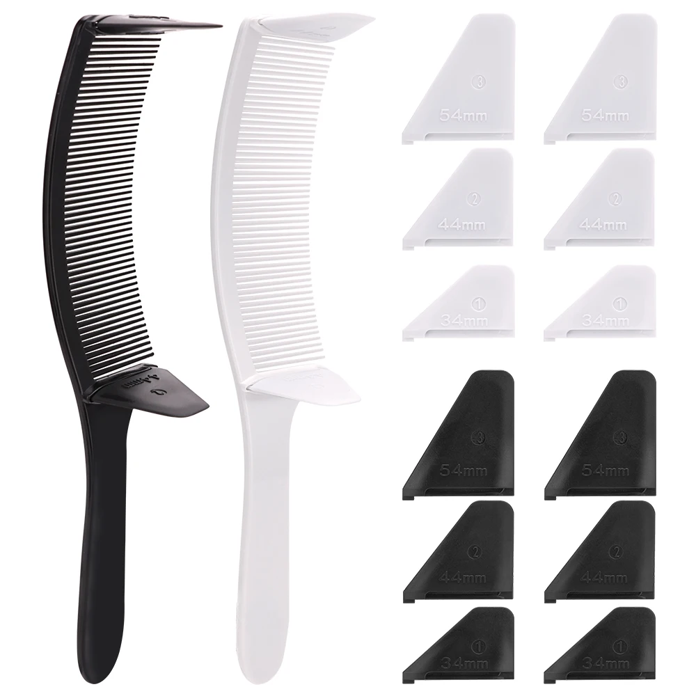 Barber Fade Combs New Style Professional Barber Hair Cutting Curved Positioning Comb Heat Resistant Flat Top Comb Hair Tools