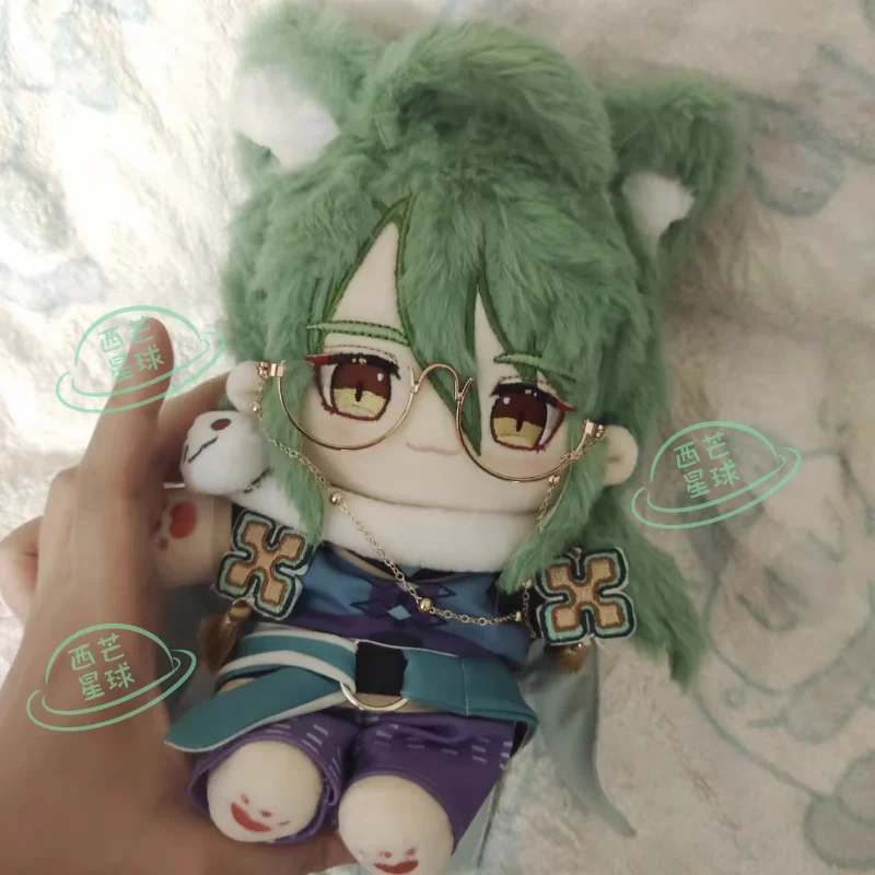 

В наличии 20 см игра аниме Genshin Impact косплей Baizhu мягкий кроличий мех платье наряд кукла ткань плюшевый рождественский подарок