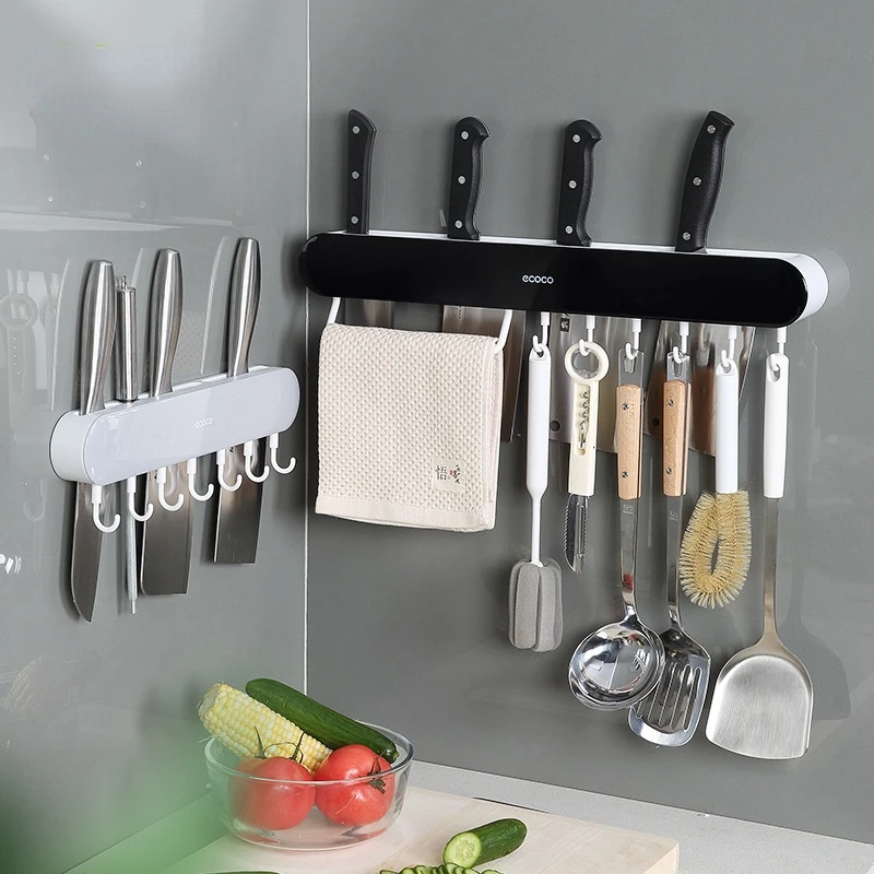 Chopsticks Hole Kitchen Sword Rack Multi-functional Storage Figurine Rack Wall Razor Cylinder Kitchen Storage Rack Hanging Rack