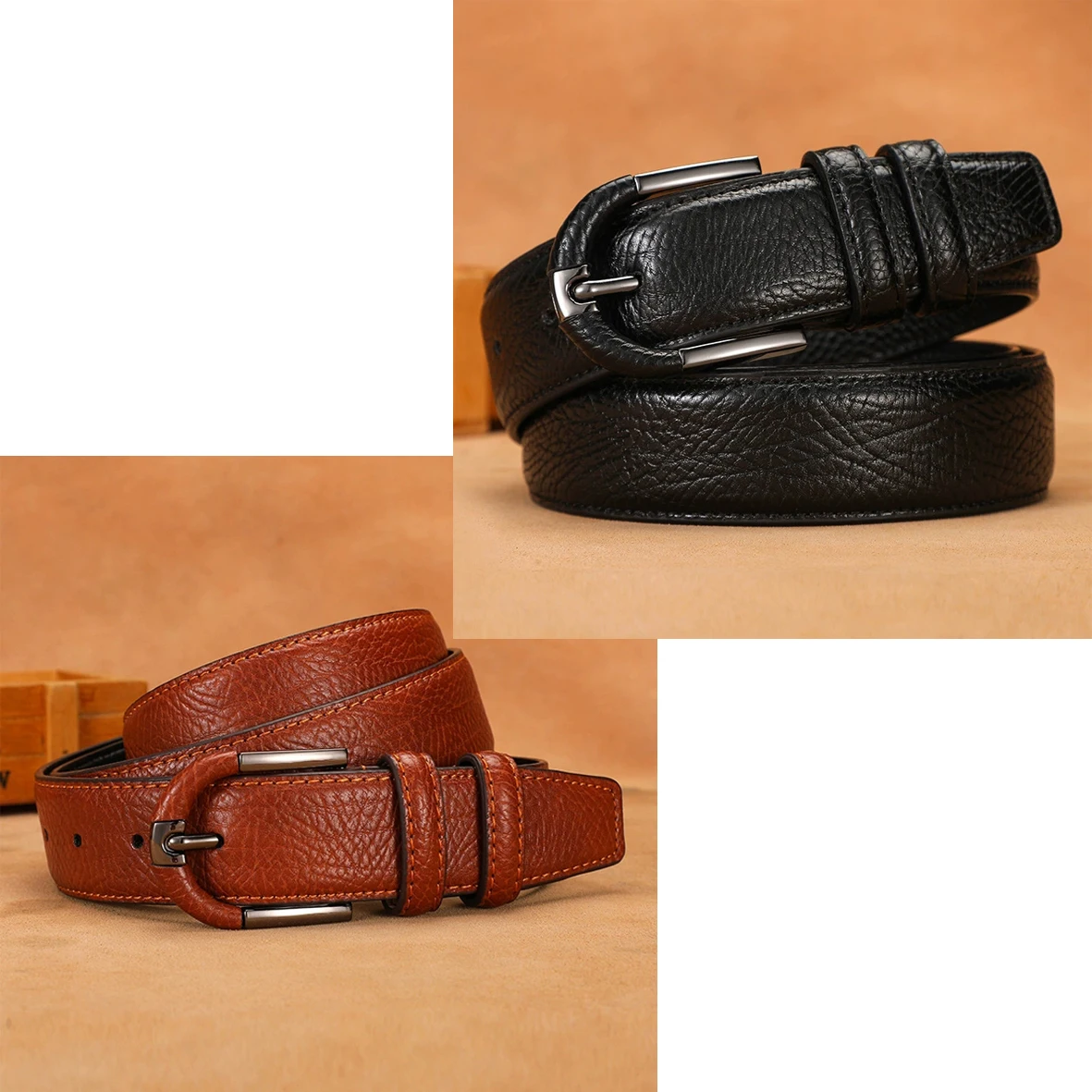 Men's belt accessory, Korean version of casual versatile simple belt wholesale jeans button leather belt male trend male