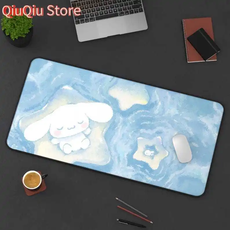 

Cinnamoroll Ocean Desk Mat | Kawaii Blue Sea Mouse Pad | Cute Sanrio Office Decor & Gaming Setup