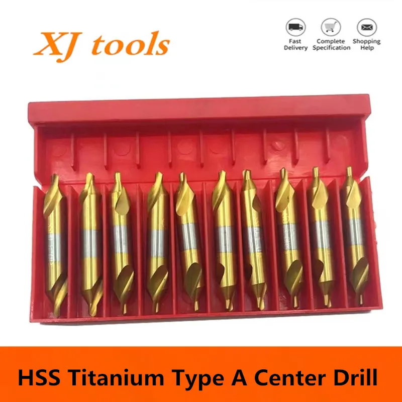 10pcs Center Drill Chamfering Positioning A type172 60 Ddegree Coating Titanium Countersink Metalworking CNC Mechanical Lathe