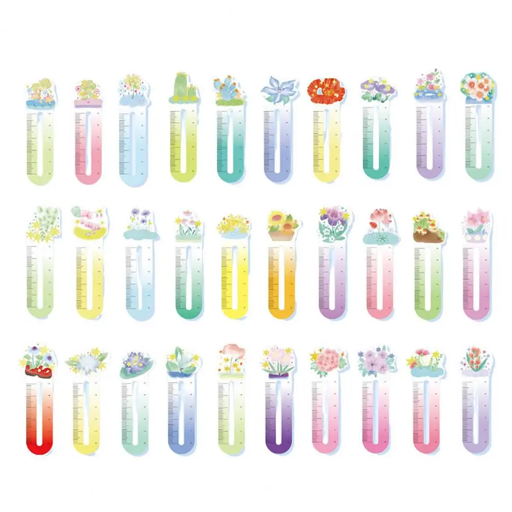 Delightful Reading Accessories for Kids Cute Cartoon Animal Flower Bookmarks Portable Paper Paging Markers for Kids' for Kids