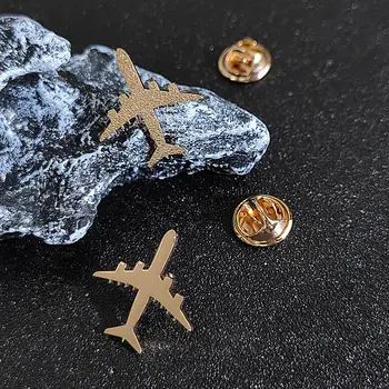 Módní nerezové brože pro ženy a muže, brož s letadlem, klopě na límec, oděvní doplňky 8 nejlepší prodej brož s letadlem - №2