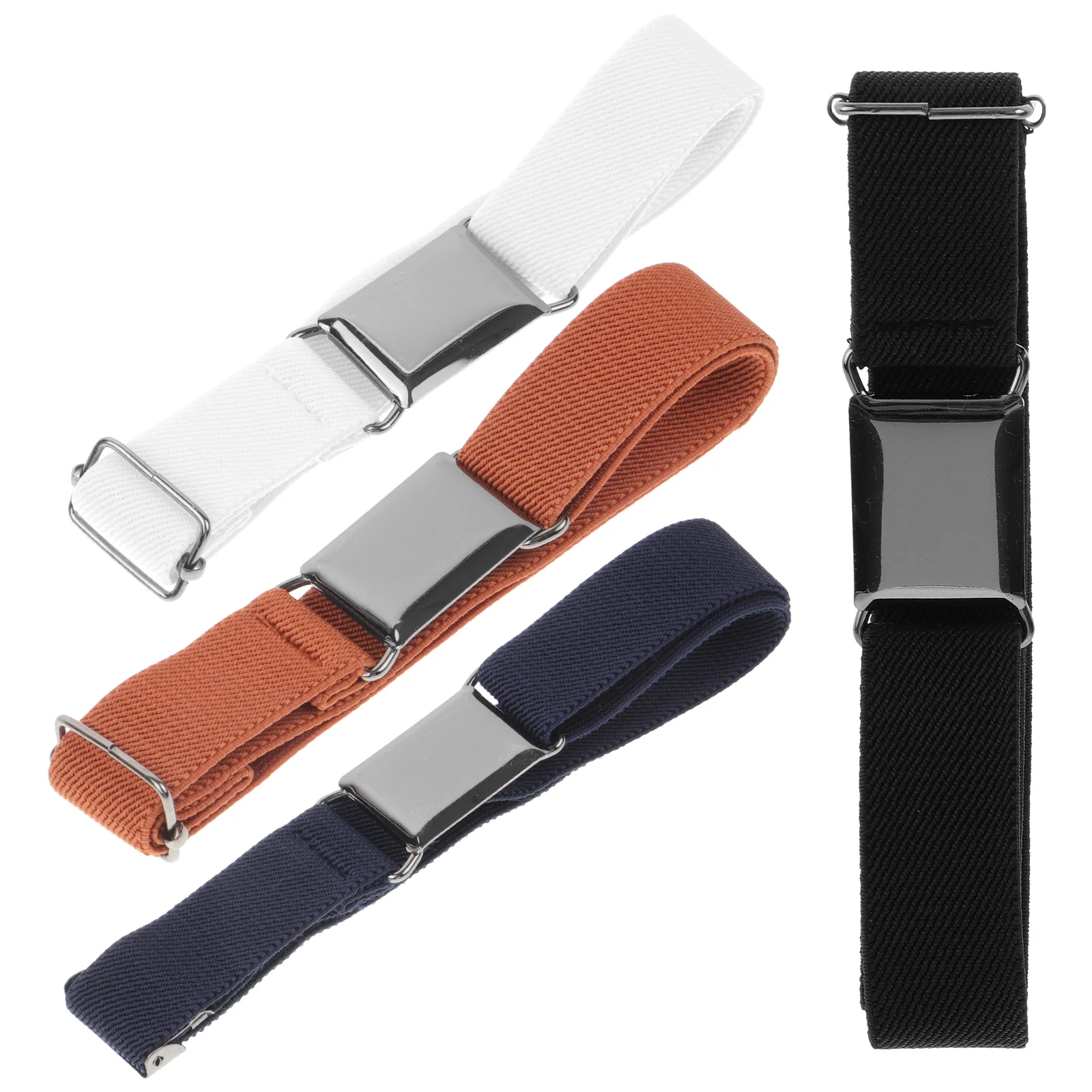 

4pcs Kids Elastic Waist Belts Boys Girls Stretchy Belt White Black Dark Blue Beige Toddler Fashion Daily Wear
