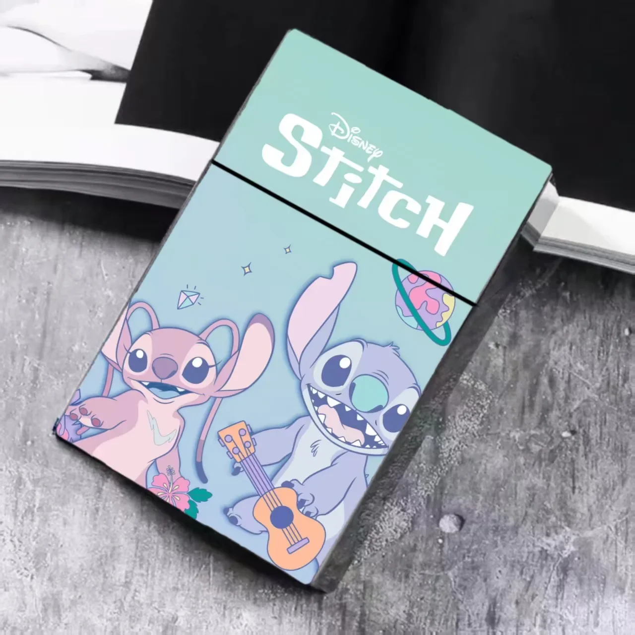 ليلو وستيتش علبة السجائر عمل شخصيات كرتونية لطيف بناتي القلب علبة السجائر لطيف الدخان الحلي الهدايا