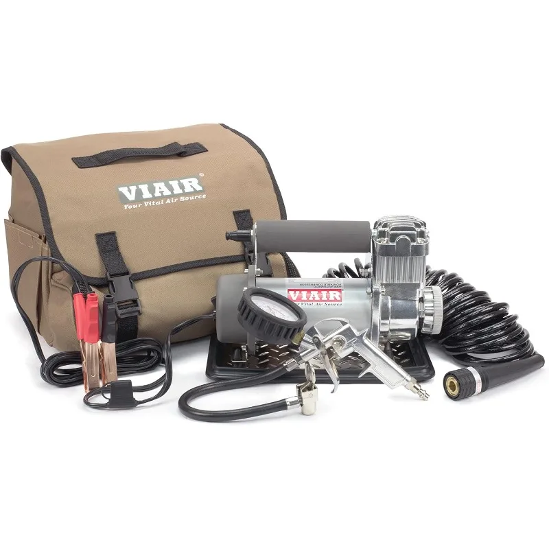 

VIAIR 400P - 40045 Automatic Tire Inflator Portable Offroad Air Compressor for Truck & SUV | 12V On/Off Road Tire Air Compressor