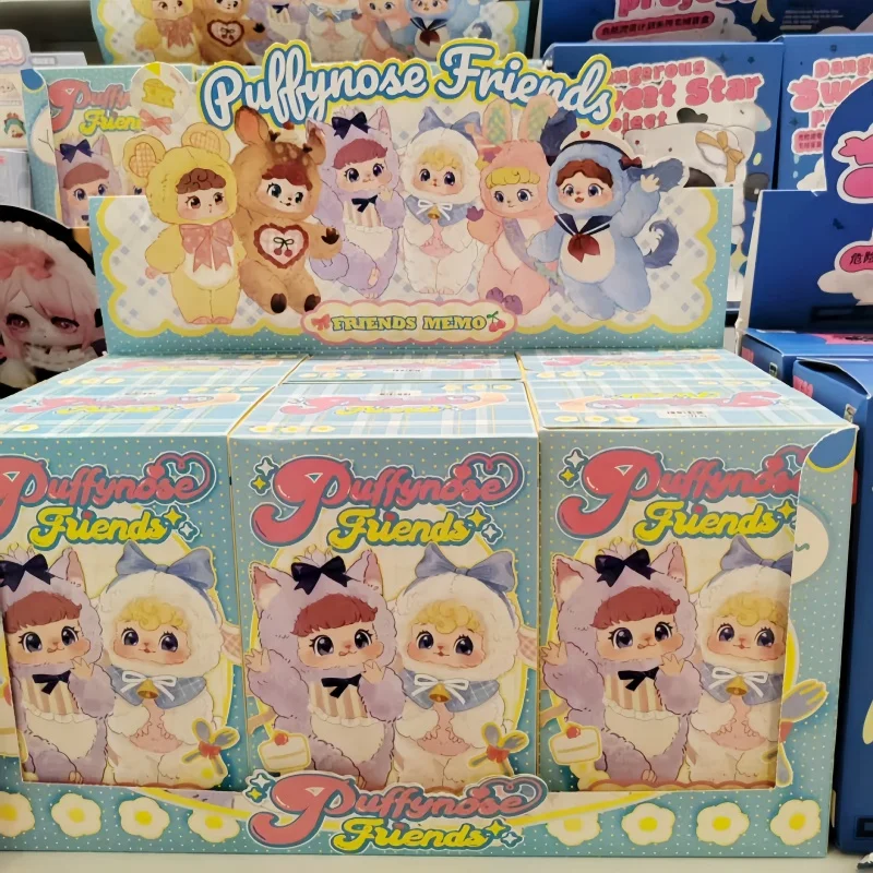 

new Genuine Puffynose Friends Series Vinyl Plush Blind Box Cute Bag Pendant Doll Collectibles Mystery Box Trends Toys Kids Gifts