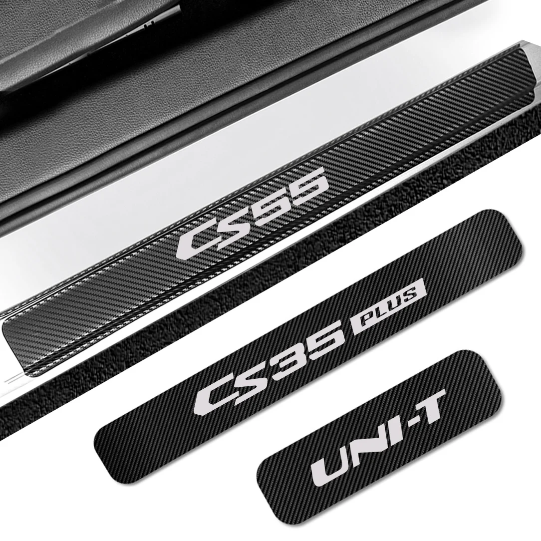 4pcs For Changan CS35 CS55 CS75 CS85 CS95 PLUS UNIT Car Door Sill Plate Guard Sticker Threshold Carbon Fiber Decals