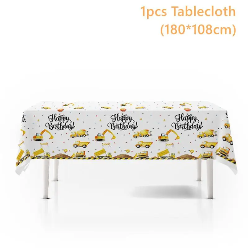 Graafmachine Truck Bouwfeest Plaat Cup Servies Happy Birthday Party Decor Kids Favor Jongens Verjaardag Babyshower Benodigdheden
