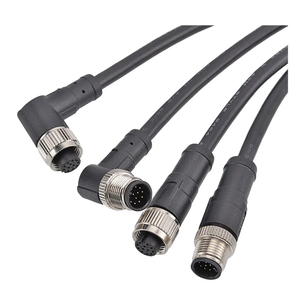 1pc 5-Pin B-Coded Shielded Straight Male Overmolded Terminal With 1M PUR Cable For Sensors Industrial Equipment