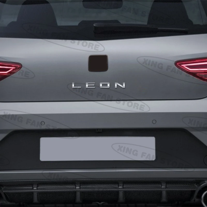 Auto Styling LEON Black Letter Emblem Car Rear Trunk Badge Decal Body Front Hood Sticker For SEAT Accessories