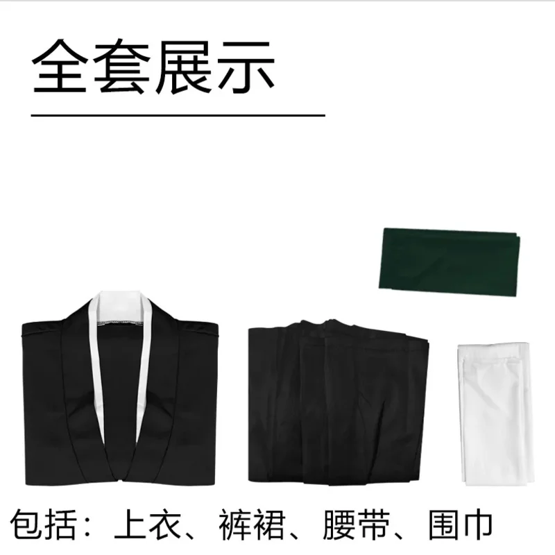 2025 Anime BLEACH Hitsugaya Toshiro Cosplay Costume Halloween Men Role Play Cool Black White Clothes Cloak Pants Wig Full Suit