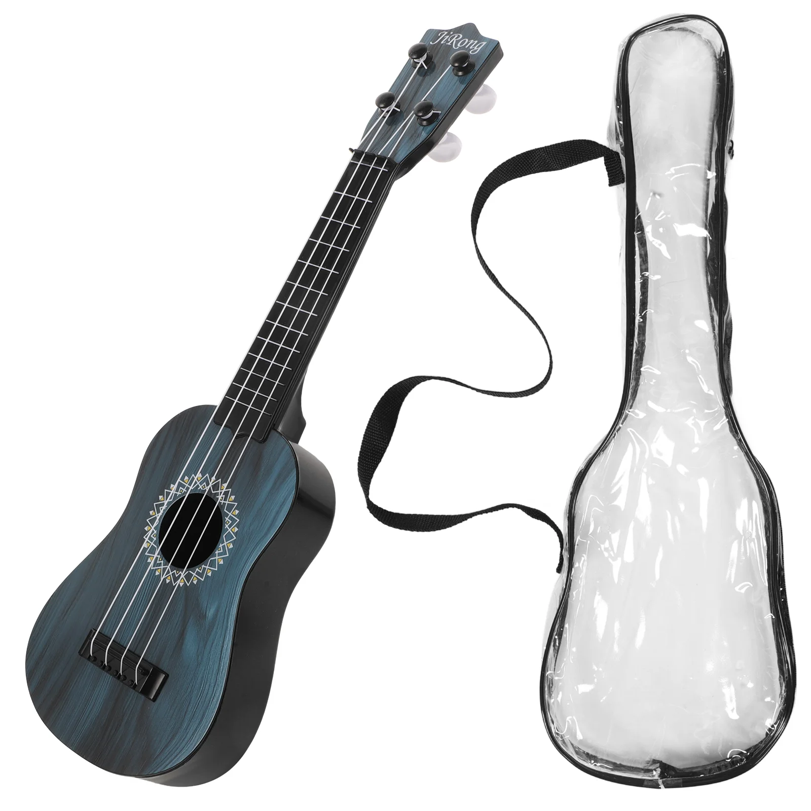 

1 Set Simulation Wood Grain Ukulele for Kids Miniature Musical Instrument Mini Realistic Guitar Toy with Clear Sound for Toddler