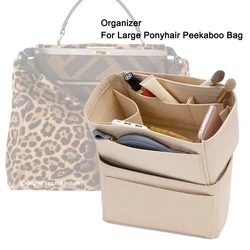 Purse Organizer Insert Fit For Fendy Large Ponyhair Peekaboo Bag Liner,Handbag Makeup Shaper