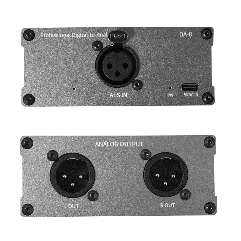 AES Digital Fully Balanced Analog Audio Converter All-Aluminum Housing Automatic Sampling Rate Identification