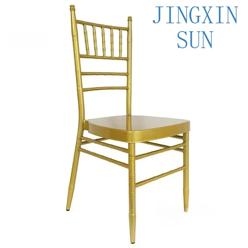 Outdoor Wedding Chairs Hotel Commercial Furniture Banquet Leisure Dining Chairs Thickened Wrought Iron Chair for Events q