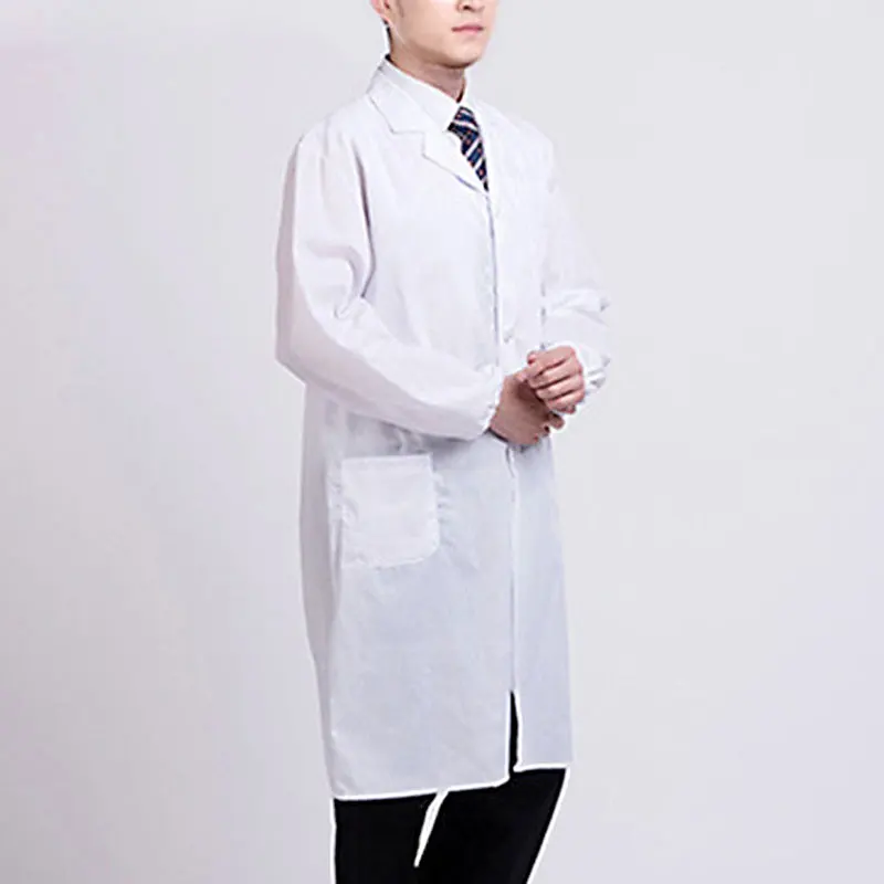 Cappotto laboratorio College chimica tuta da infermiera cappotto bianco femminile a maniche lunghe uniforme da medico maschile a maniche corte Doctor Lab