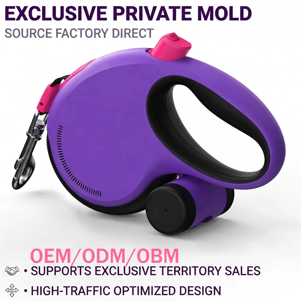 New Design Custom Pet Automatic Retractable Leash 8m Hot Sale Extended Durable Shock-Resistant Auto Dog Cat Lead