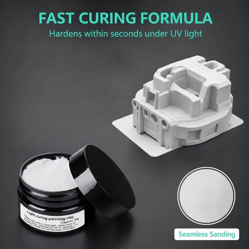 1 Set Curable Putty Fill UV Light Curing Repair Clay Repair Failed 3D Printed Model Modification Accessories For Bambu Lab