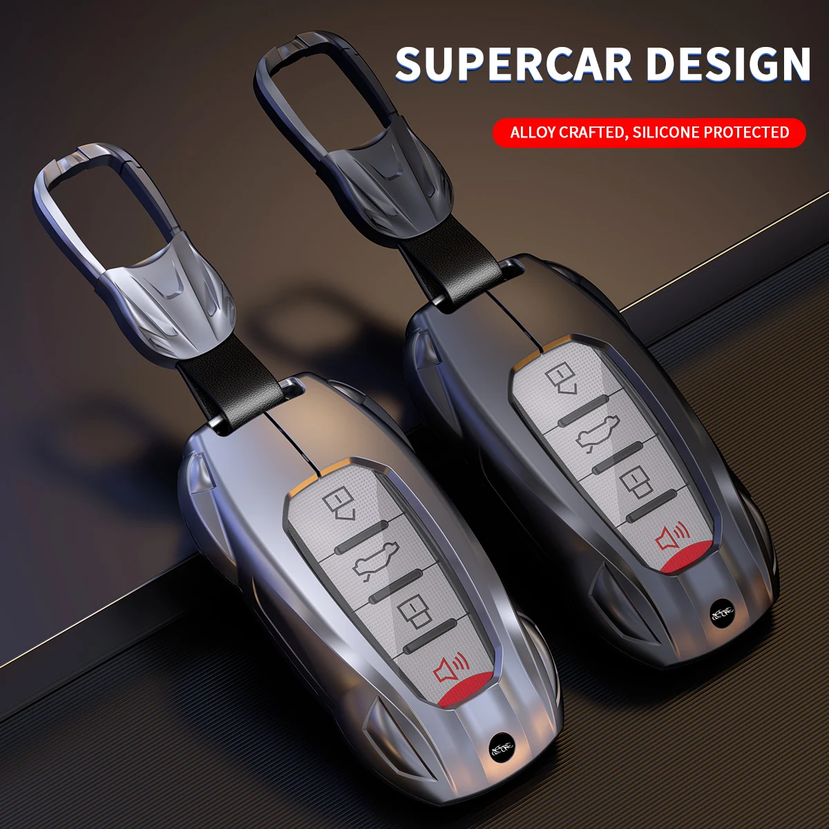 Supercar Styling For Haval Jolion H6 F7 F7x Dargo 2020-2026 4-button car smart remote ﻿Zinc alloy Car Key Case Fob Cover Shell