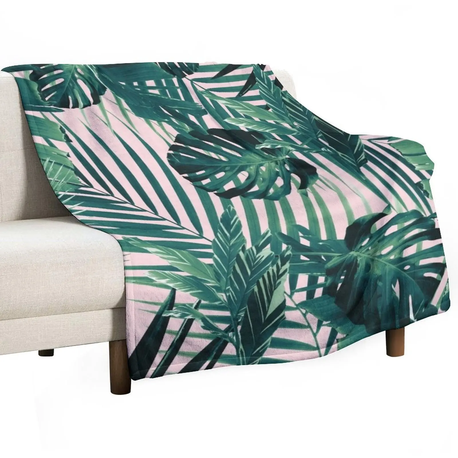 

Tropical Jungle Leaves Siesta #2 #tropical #decor #art Throw Blanket Loose funny gift bed plaid blankets and throws Blankets