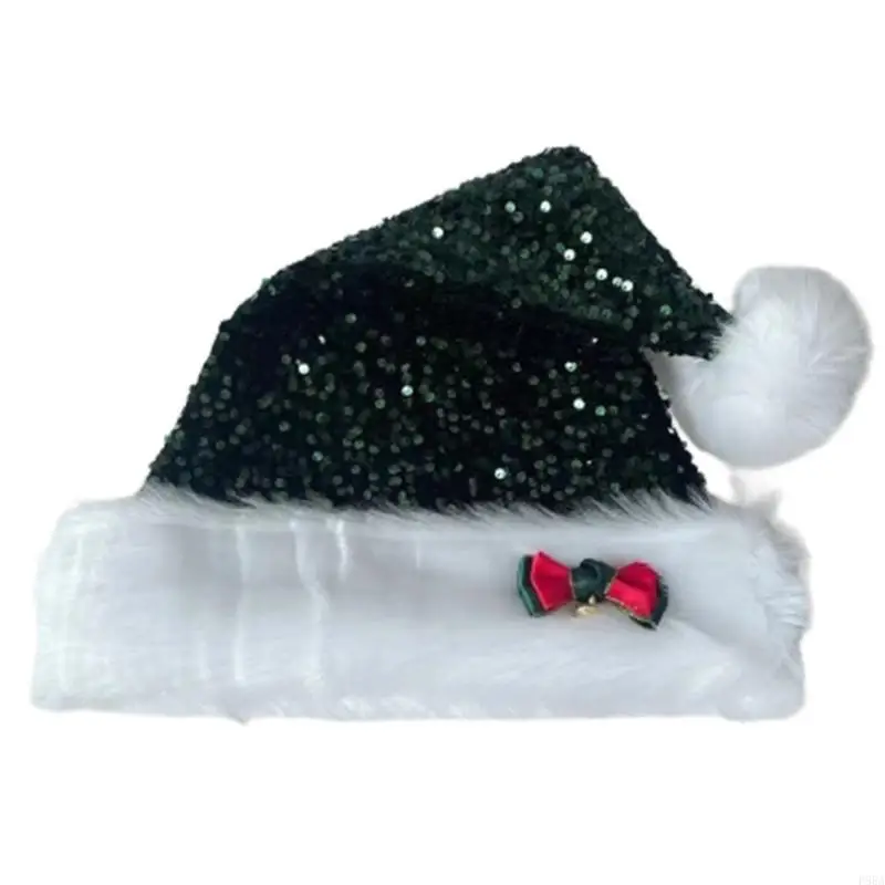 P88A Christmas Party Hat Sequins Santa Hat Party House Decoration Santa Costume Cap