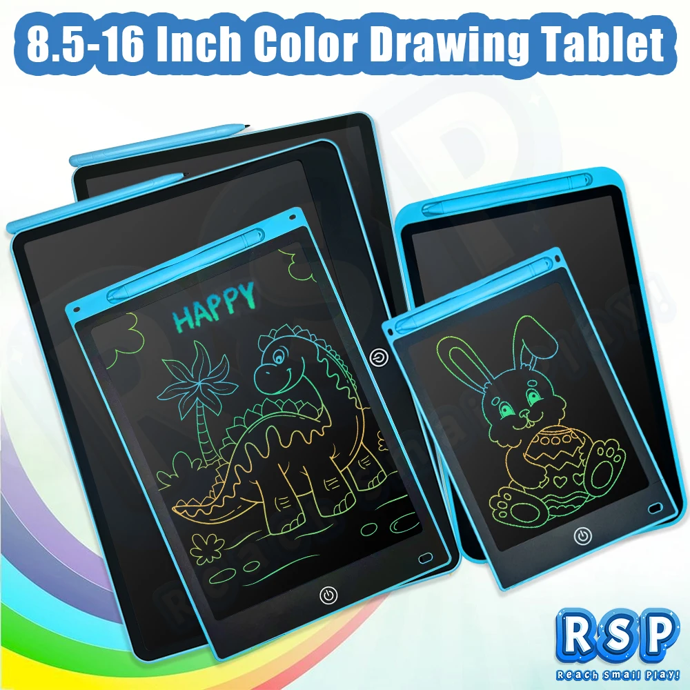 Tavoletta LCD da 16/12/10.5/8.5 Pollici per Disegno a Colori, Lavagna Digitale per Bambini, Regalo di Compleanno, Giocattolo da Viaggio per Pasqua