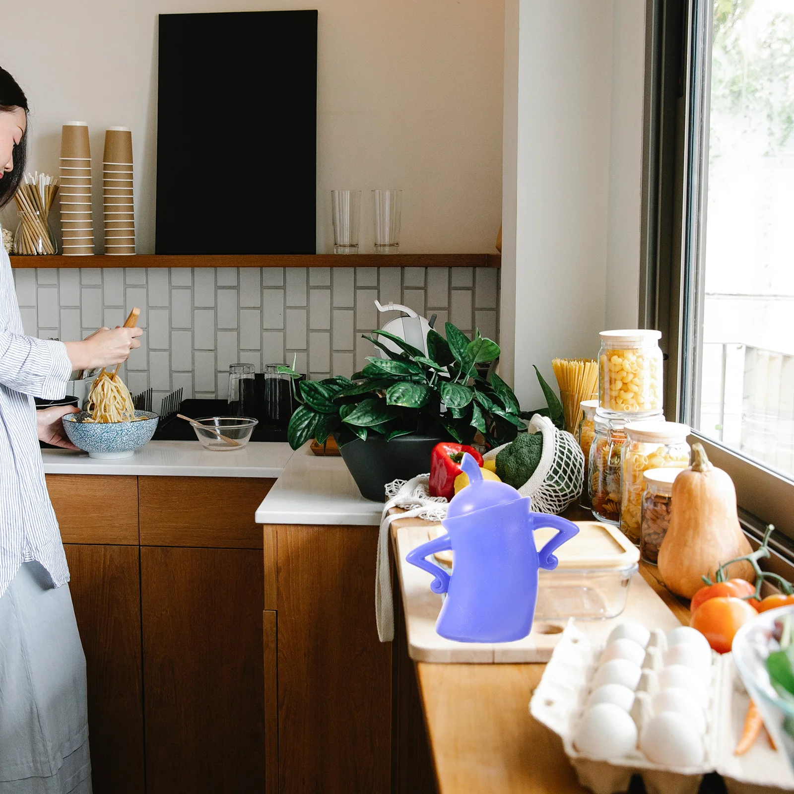 

Resin Craft Canister Airtight Sealed Container Cute Design Wide Mouth Easy Clean Multi-Purpose Tea Coffee Bean Storage Jar