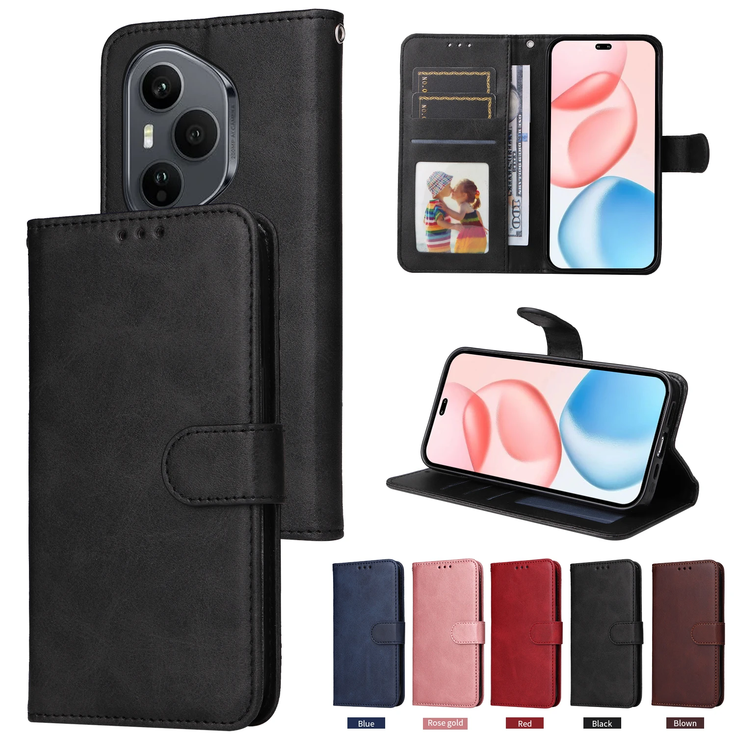 Kuh Muster Brieftasche Fall für Honor 400 300 200 100 90 60 50 Magic 7 6 4 Pro 9X Lite X6A 9A X6C X7 X7B X8B X9C Magnetische Flip-Cover