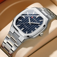 CURREN 8458 Men Quartz Watch Fashion Business Simple Leisure Silvery Stainless Steel Strap Wristwatch Clock For Men