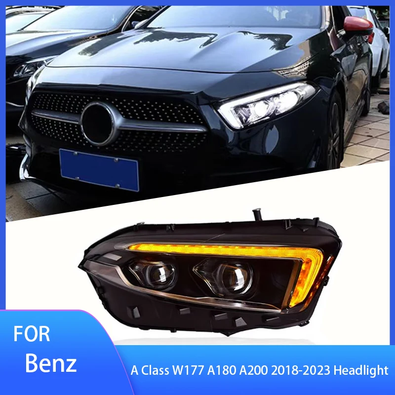 

LED Headlight for Benz A Class W177 A180 A200 2018-2023 Headlights LED DRL Dynamic Turning Front Head Lights Plug and Play