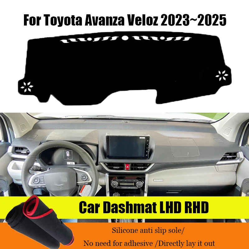 ZUIMI Dashboard Cover Dash Mat Dashmat For Toyota Avanza Veloz 2023~2025 LHD RHD Dash Board Cover Pad Sun Shade