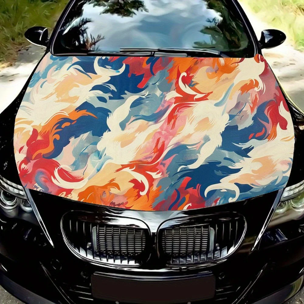

Personalized Camouflage Pattern Car Hood Vinyl Wraps Decal, Auto Exterior Protective Sticker, Waterproof Self-adhesive Car Body