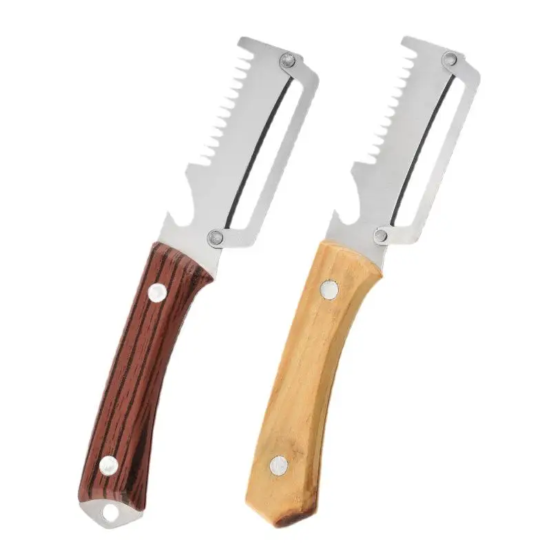 .#Wooden Multi Functional Vegetable Peeler For Kitchen Veggie Fruit Carrot Orange & Potato Peeler With Ergonomic Handle Julienne