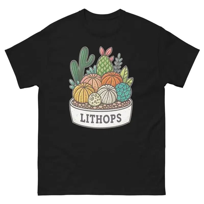 Camiseta de jardinería y paisajismo con plantas Lithops