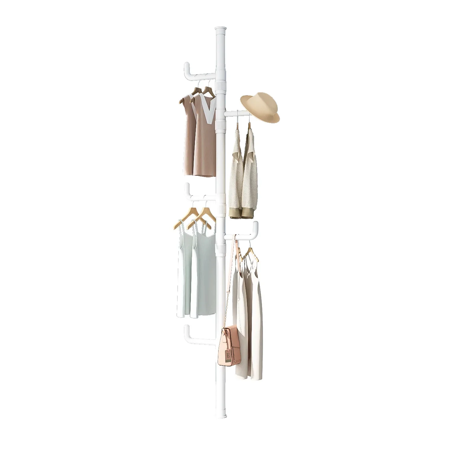 Ceiling floor coat and hat rack indoor coat hook multi-functional simple clothes rack