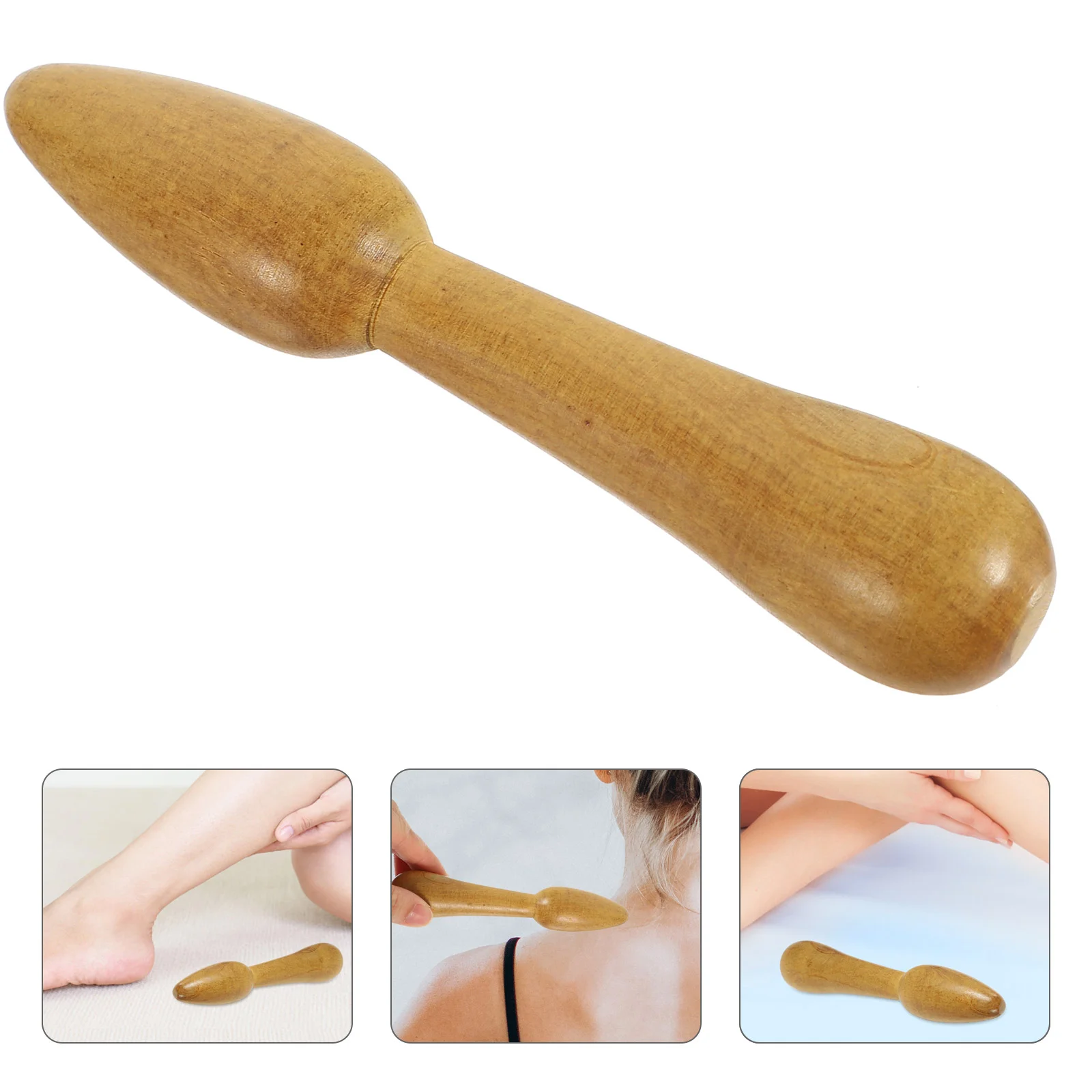 Scented Wood Gourd-shaped Acupoint Massage Cone Portable Body Massager Wooden Massage Tool Scented Wood Massager