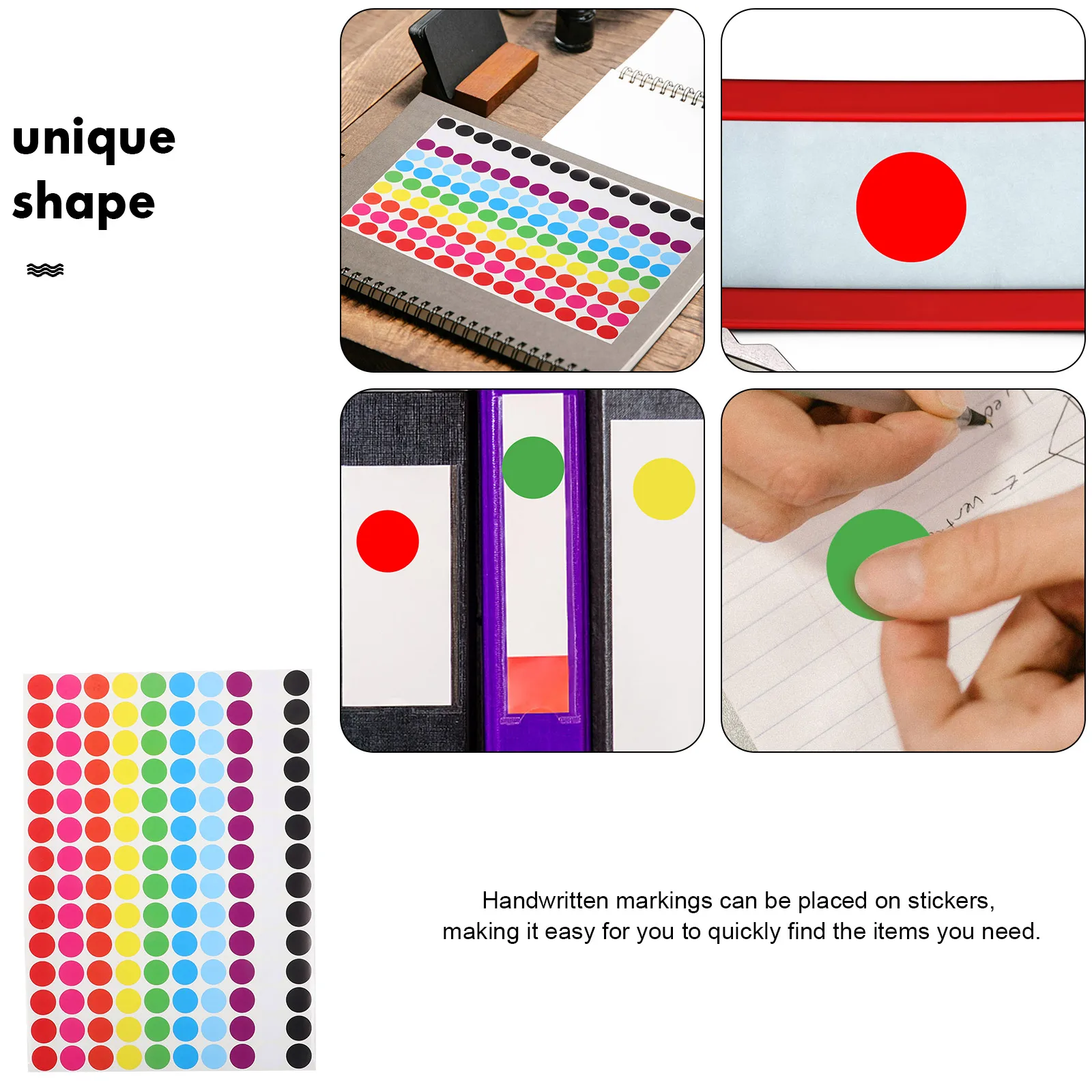 

20pcs Colored Decorative Small Round Dot Labels Coding Circle Dots DIY Color Stationery Stickers Kids Stickers