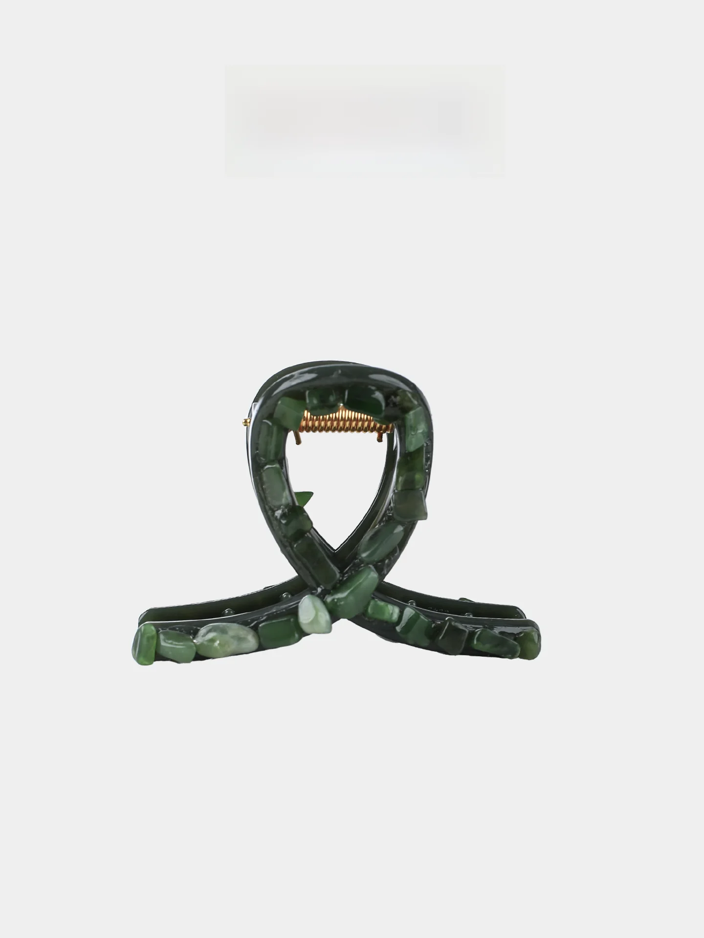 l9000-グリーンナチュラルペブル-大きめヘアクリップ-レディース-後頭部用ヘアクリップ-おしゃれなホワイトシャーククリップ-ヘアアクセサリー