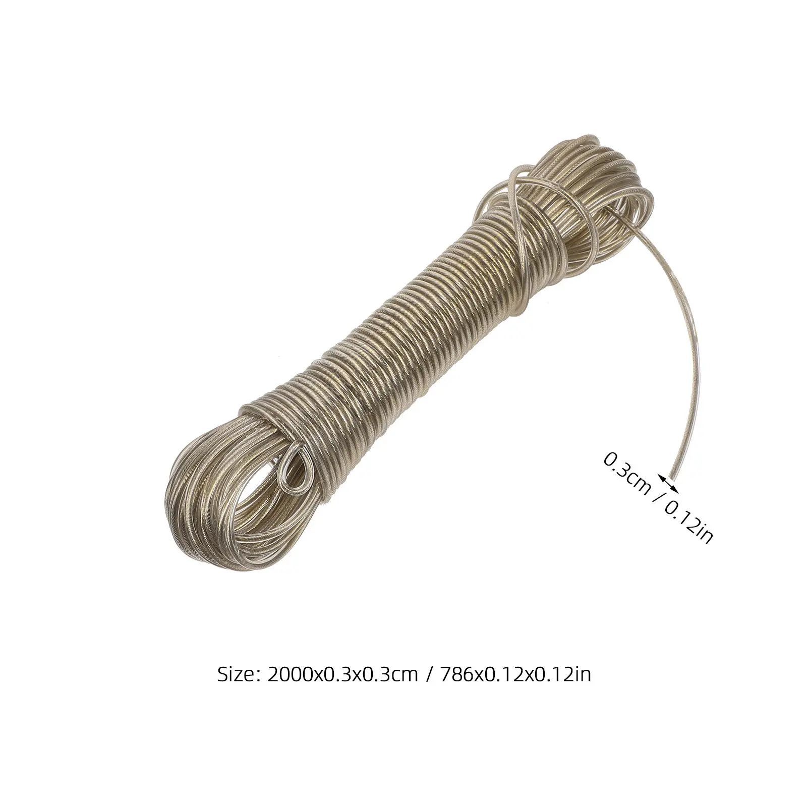Compact Travel Clothesline Drying Rope Plastic Coated Laundry Wire Portable Outdoor