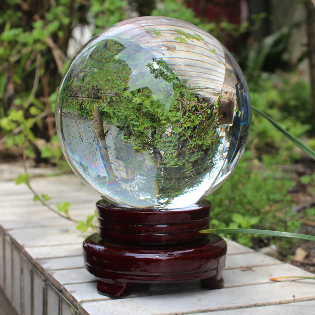 

80MM Crystal Glass Sphere Decoration Prop for Photography Shui Crystal Ball Shui Divination Home Office Display Item