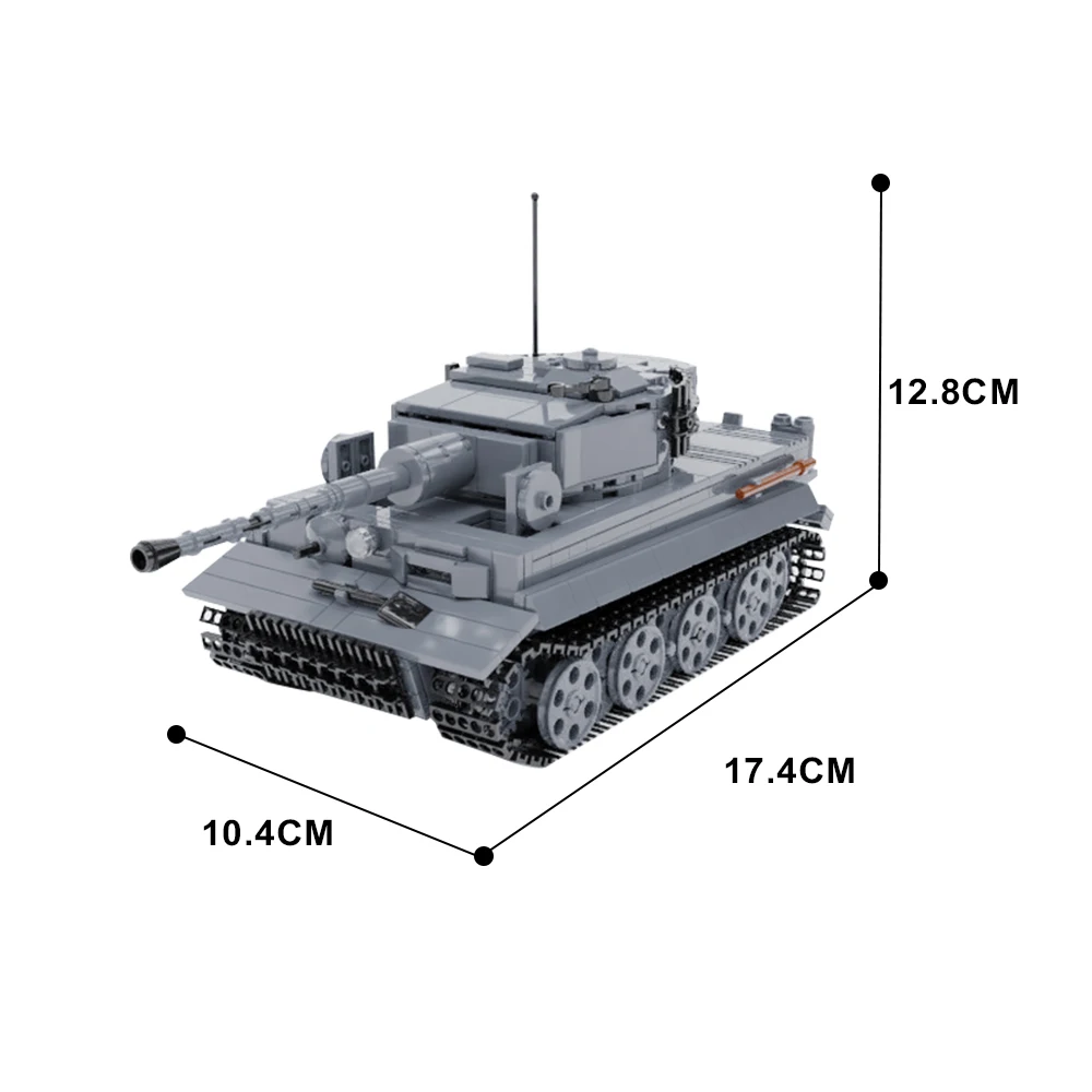 Gobrims pankerkampfwagen VI Tiger ตัวต่อรถถัง1คัน WW II ชุดบล็อกตัวต่อรถถังทหารสำหรับเป็นของขวัญ