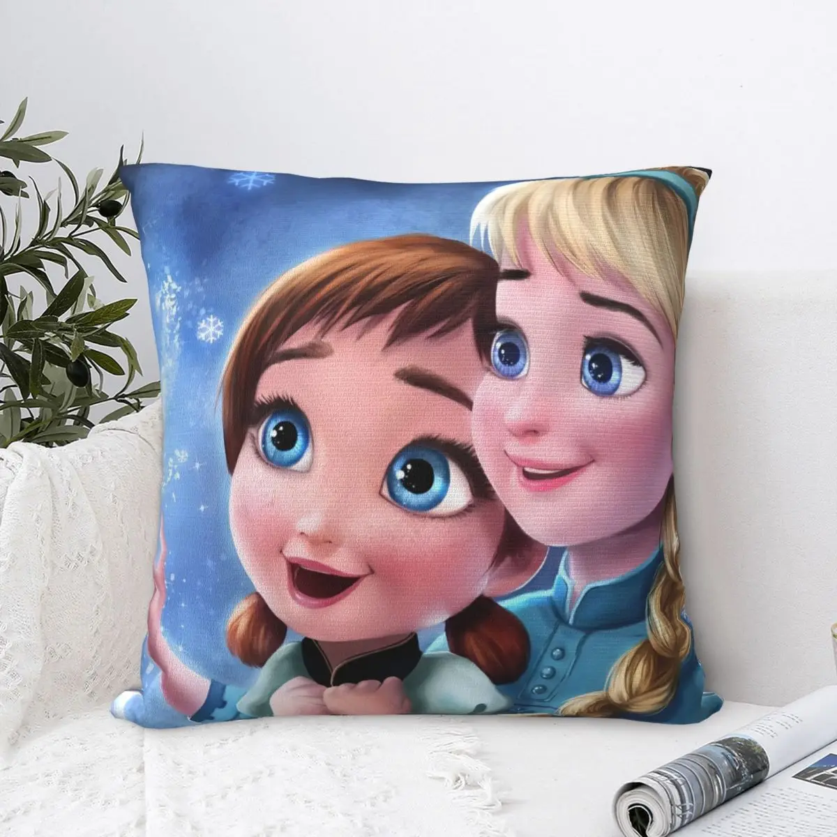 Pillow Case Frozen 2 Elsa Anna Valentine's Day Soft Pillow Cover Novelty Cushion Cover Pillowcases For Sofa Home Decorative