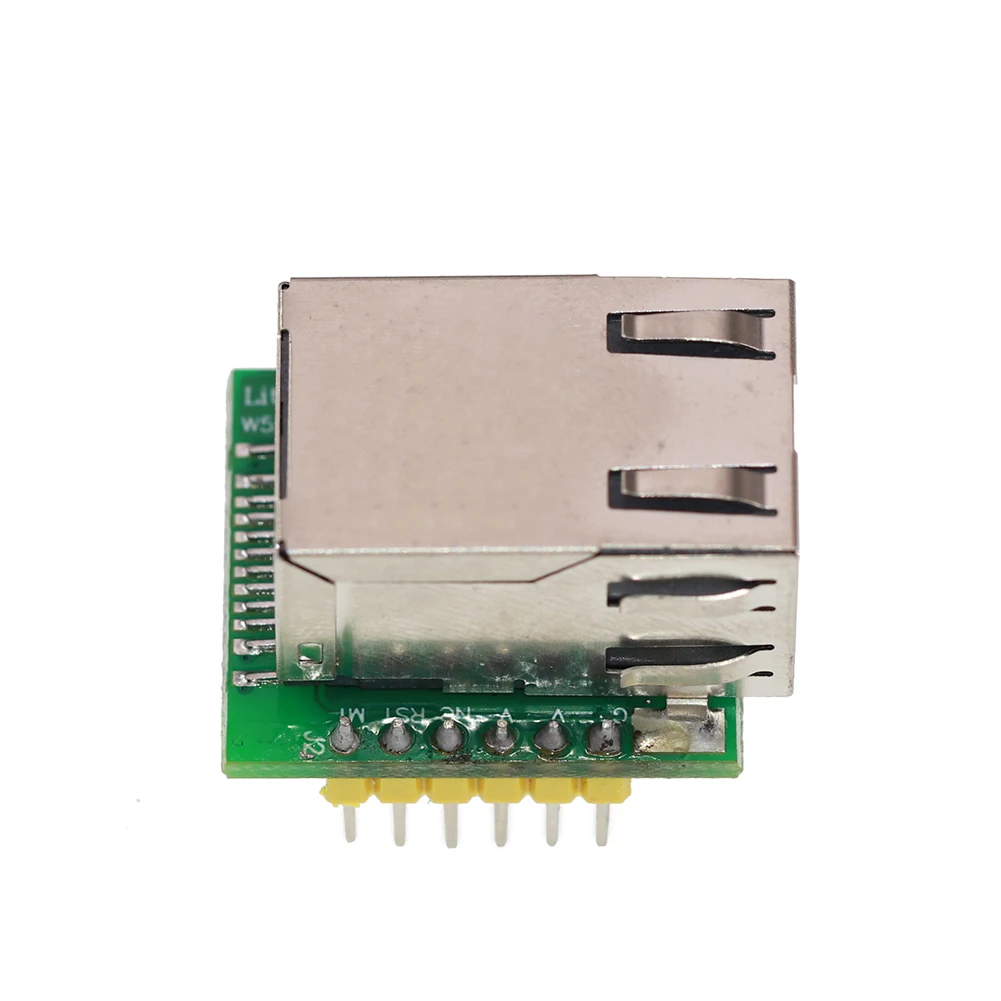 Moduł W5500 TCP IP Ethernet kompatybilny z USR-ES1 interfejsem SPI 23X25 Mm Fast Ethernet zasilacze akcesoria