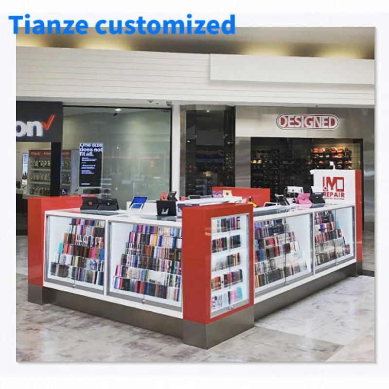 （customized）Custom Phone Kiosk Island Cellphone Accessories Kiosk Mall