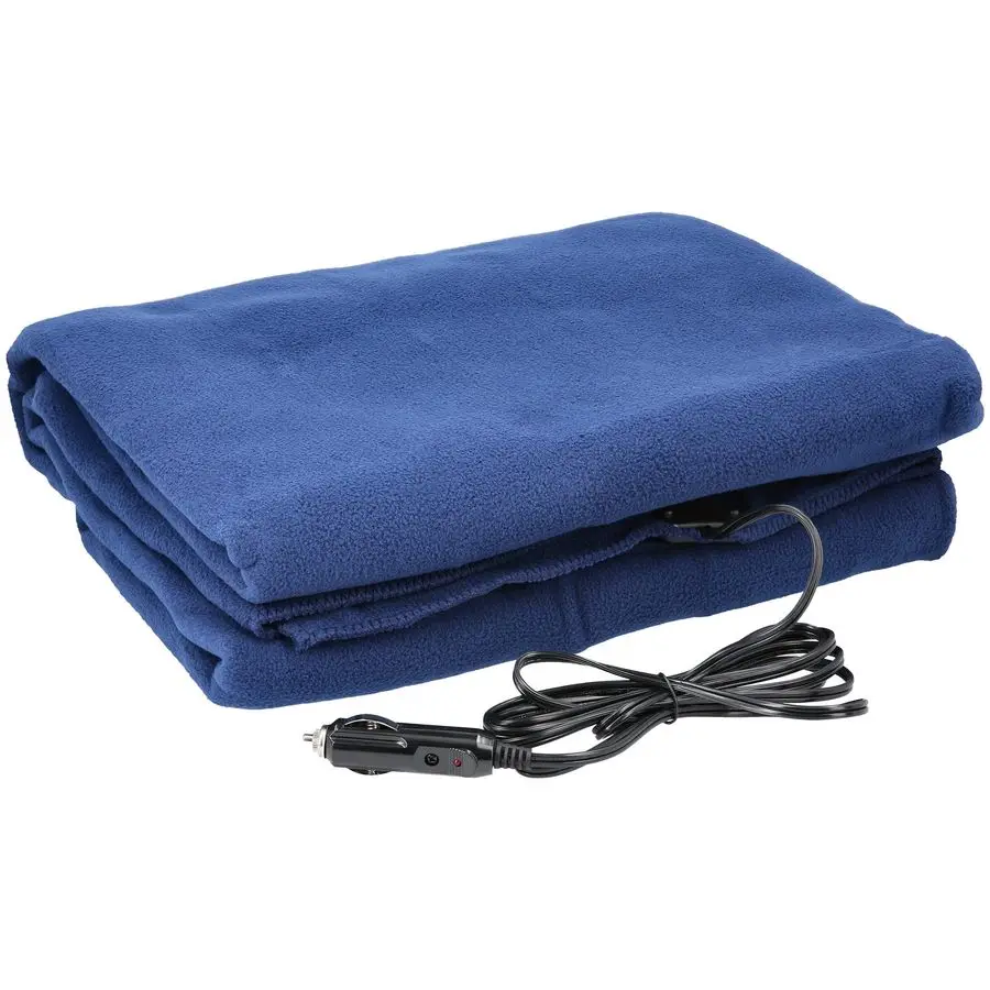 

Blanket 12Volt Electric Blanket for Car, Truck, SUV, or RV Portable Winter Car Accessories for Camping or Travel by Navy