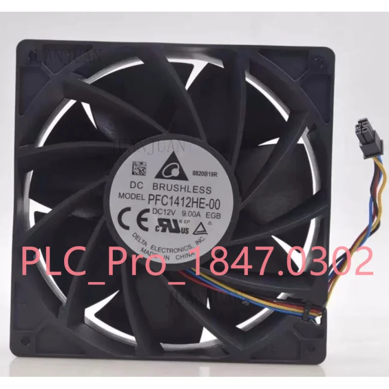 

A+ 1PCS NEW FOR Delta PFC1412HE-00 4Pin 12V 9.00A 140*140*38mm 14CM Cooling Fan